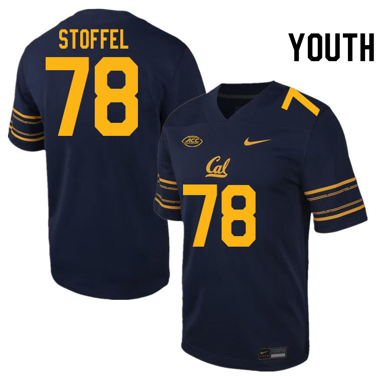 Youth #78 Victor Stoffel California Golden Bears ACC Conference College Football Jerseys Stitched Sa